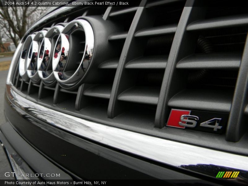 Ebony Black Pearl Effect / Black 2004 Audi S4 4.2 quattro Cabriolet