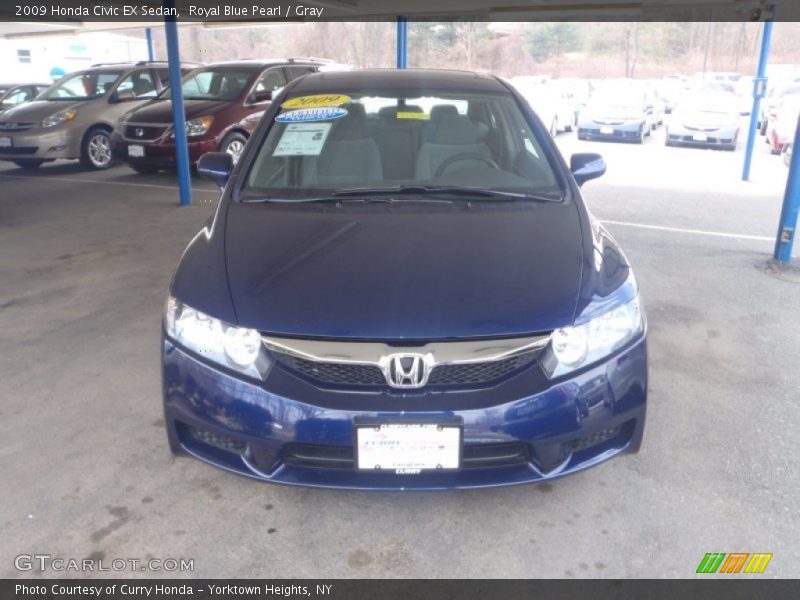 Royal Blue Pearl / Gray 2009 Honda Civic EX Sedan