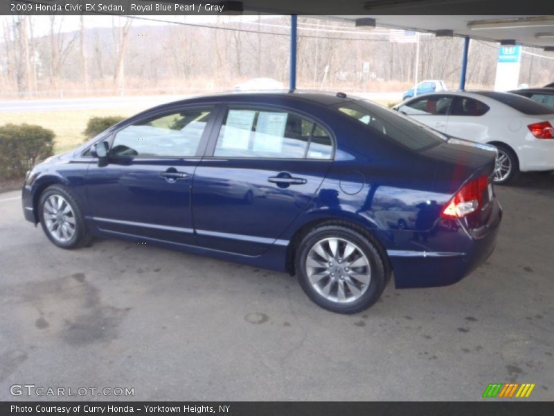 Royal Blue Pearl / Gray 2009 Honda Civic EX Sedan