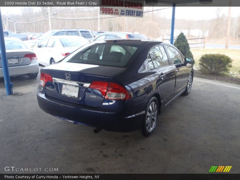 Royal Blue Pearl / Gray 2009 Honda Civic EX Sedan