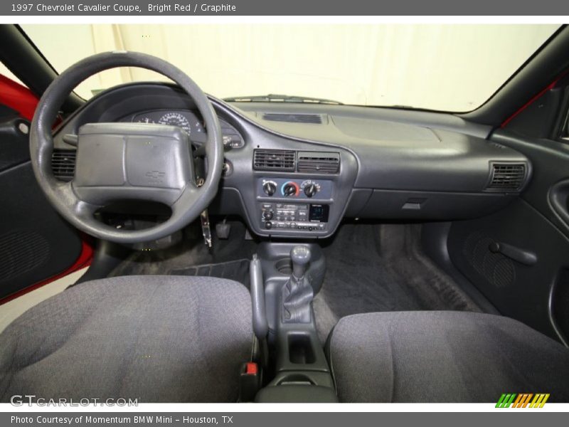 Bright Red / Graphite 1997 Chevrolet Cavalier Coupe