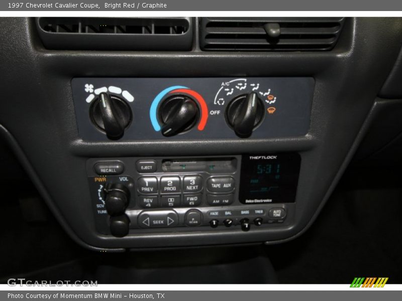 Bright Red / Graphite 1997 Chevrolet Cavalier Coupe