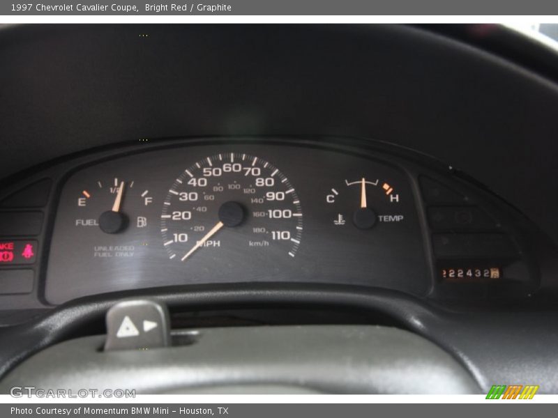 Bright Red / Graphite 1997 Chevrolet Cavalier Coupe