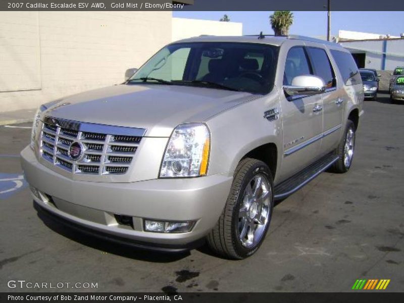 Gold Mist / Ebony/Ebony 2007 Cadillac Escalade ESV AWD
