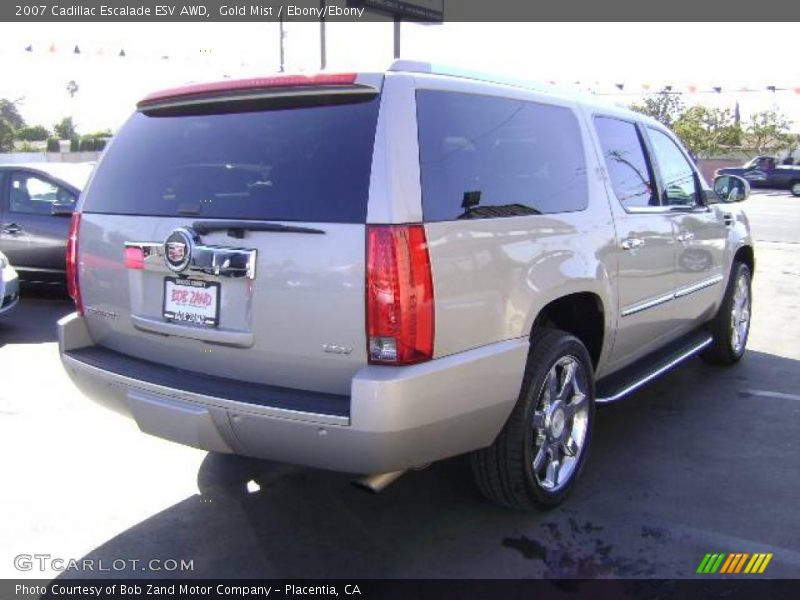 Gold Mist / Ebony/Ebony 2007 Cadillac Escalade ESV AWD