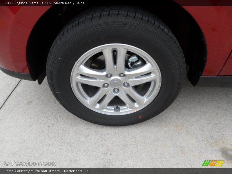 Sierra Red / Beige 2012 Hyundai Santa Fe GLS