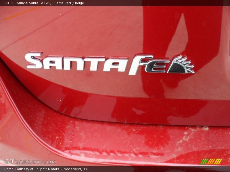 Sierra Red / Beige 2012 Hyundai Santa Fe GLS