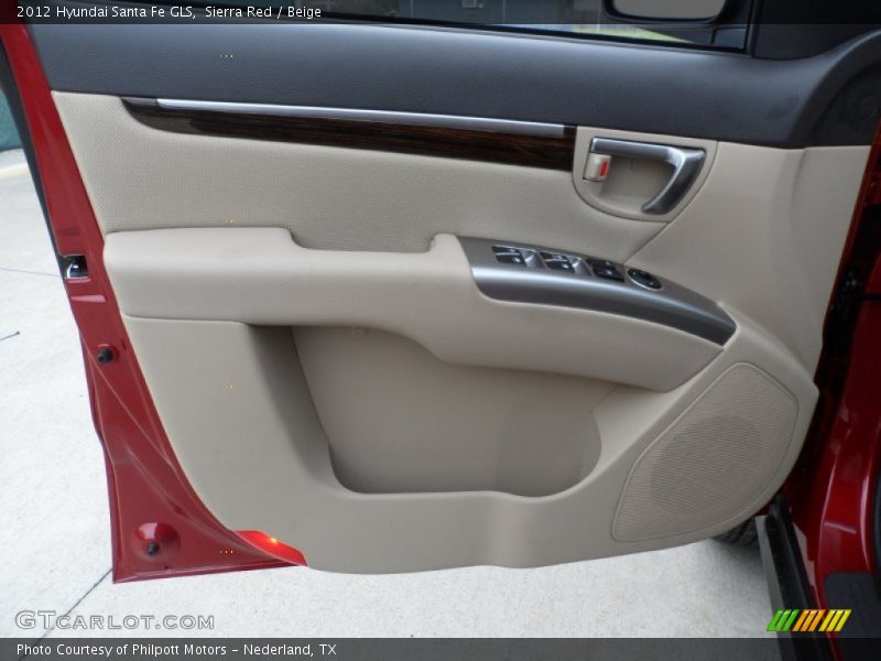 Sierra Red / Beige 2012 Hyundai Santa Fe GLS
