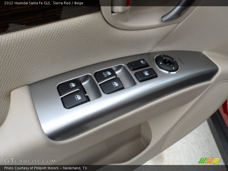 Sierra Red / Beige 2012 Hyundai Santa Fe GLS