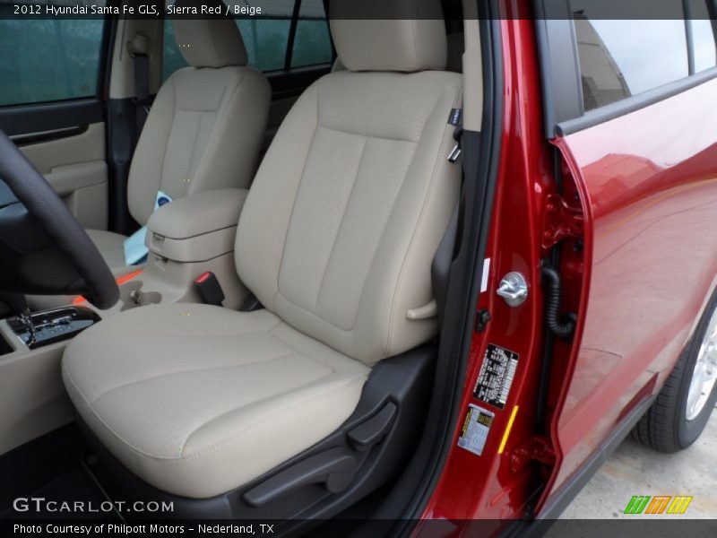 Sierra Red / Beige 2012 Hyundai Santa Fe GLS