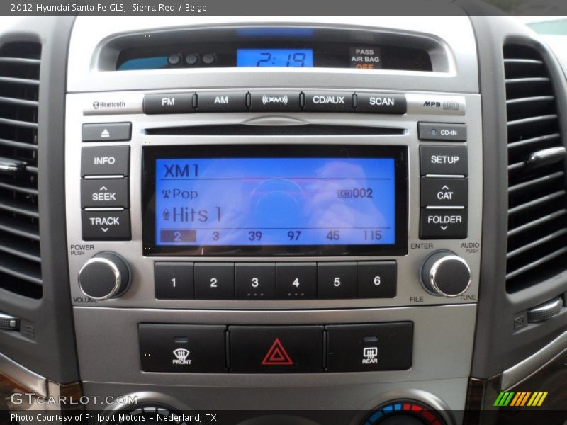 Sierra Red / Beige 2012 Hyundai Santa Fe GLS