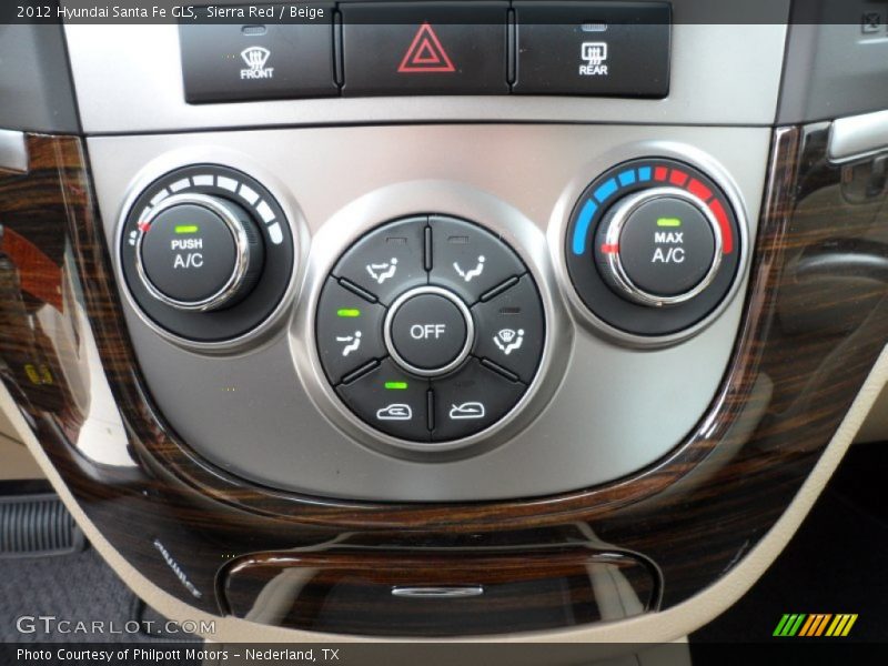 Sierra Red / Beige 2012 Hyundai Santa Fe GLS