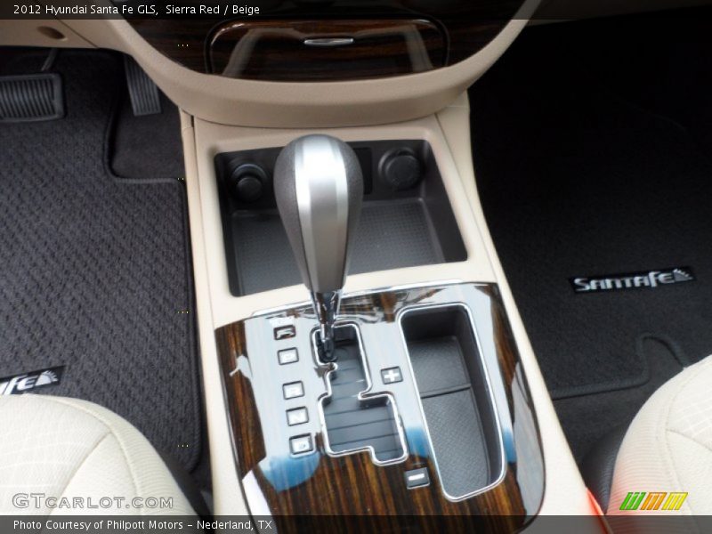 Sierra Red / Beige 2012 Hyundai Santa Fe GLS