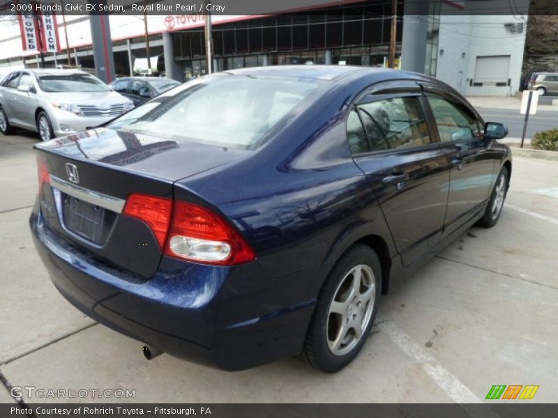 Royal Blue Pearl / Gray 2009 Honda Civic EX Sedan