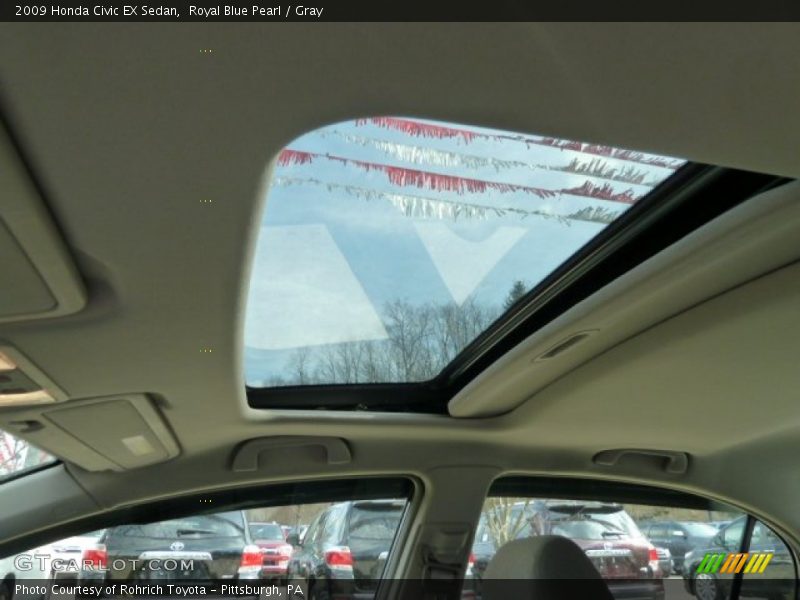 Royal Blue Pearl / Gray 2009 Honda Civic EX Sedan