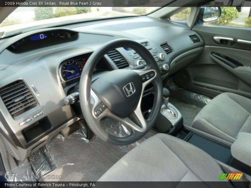 Royal Blue Pearl / Gray 2009 Honda Civic EX Sedan