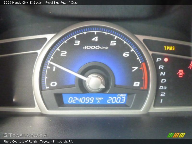 Royal Blue Pearl / Gray 2009 Honda Civic EX Sedan