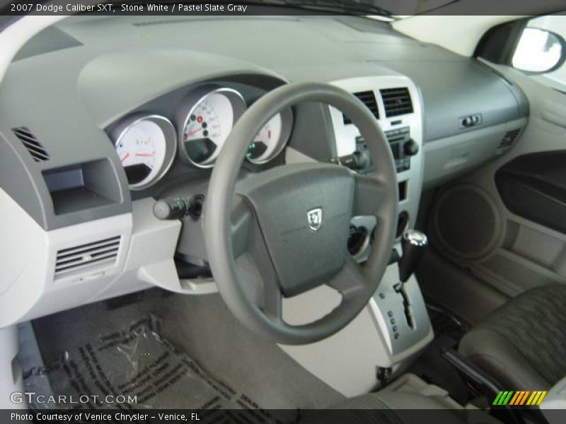 Stone White / Pastel Slate Gray 2007 Dodge Caliber SXT