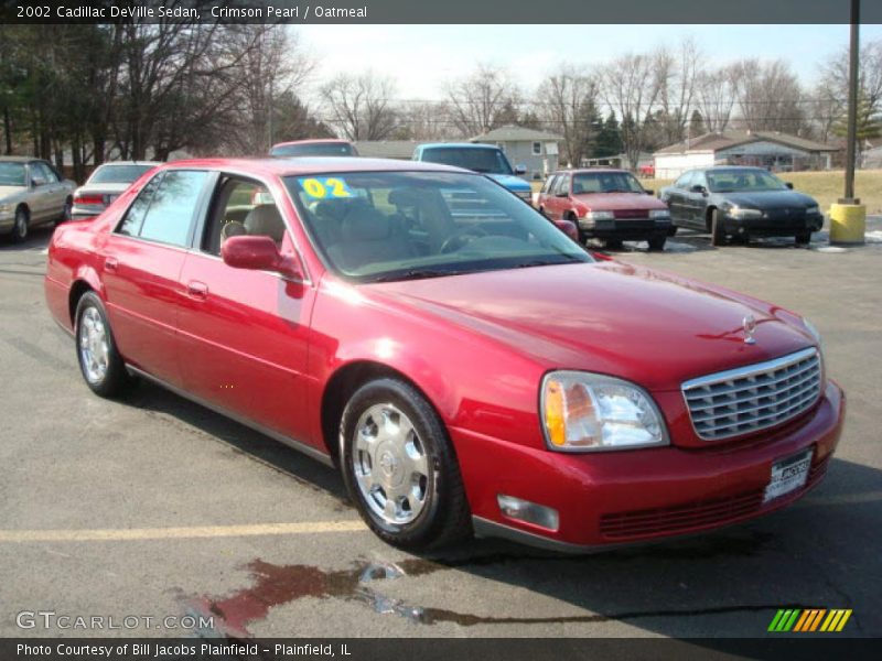 Crimson Pearl / Oatmeal 2002 Cadillac DeVille Sedan