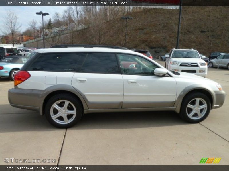 Satin White Pearl / Off Black 2005 Subaru Outback 2.5XT Limited Wagon