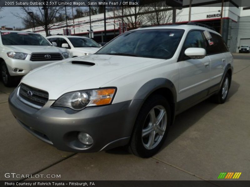 Satin White Pearl / Off Black 2005 Subaru Outback 2.5XT Limited Wagon