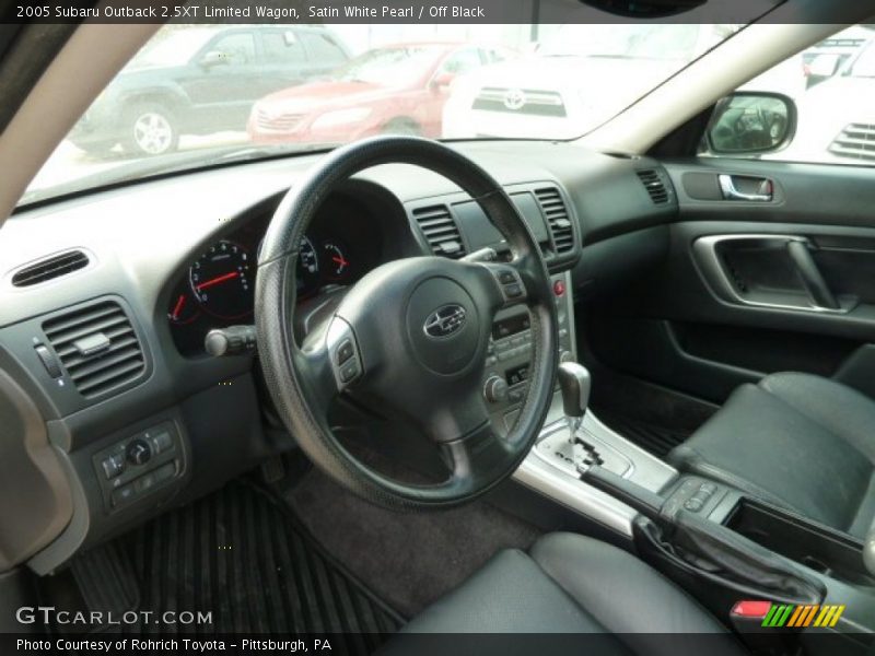 Satin White Pearl / Off Black 2005 Subaru Outback 2.5XT Limited Wagon