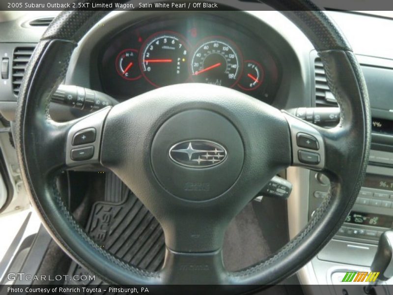 Satin White Pearl / Off Black 2005 Subaru Outback 2.5XT Limited Wagon