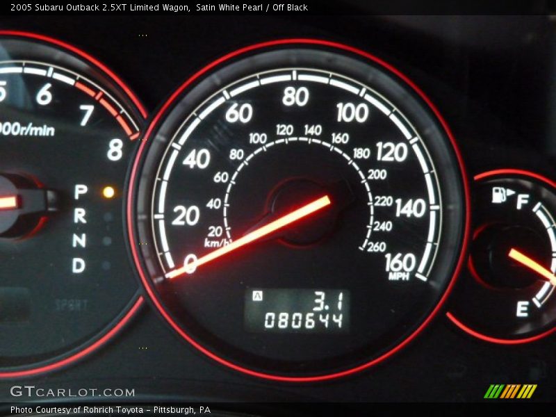 Satin White Pearl / Off Black 2005 Subaru Outback 2.5XT Limited Wagon