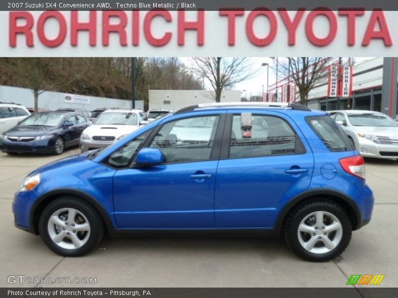 Techno Blue Metallic / Black 2007 Suzuki SX4 Convenience AWD