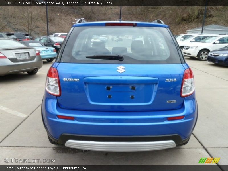 Techno Blue Metallic / Black 2007 Suzuki SX4 Convenience AWD