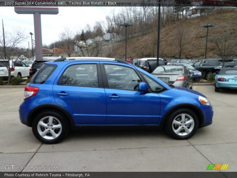 Techno Blue Metallic / Black 2007 Suzuki SX4 Convenience AWD