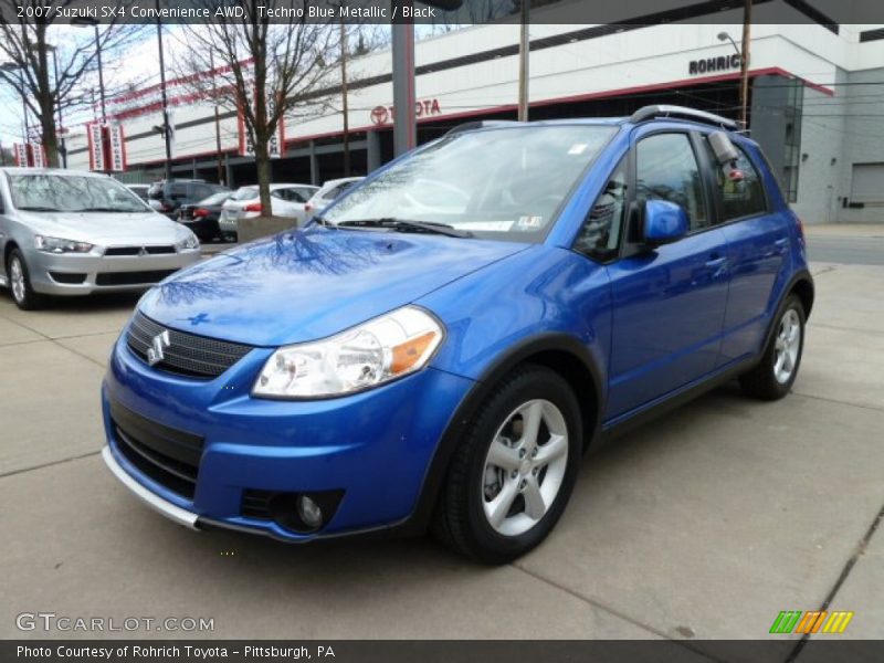 Techno Blue Metallic / Black 2007 Suzuki SX4 Convenience AWD
