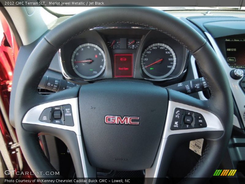 Merlot Jewel Metallic / Jet Black 2012 GMC Terrain SLT