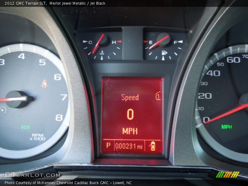 Merlot Jewel Metallic / Jet Black 2012 GMC Terrain SLT