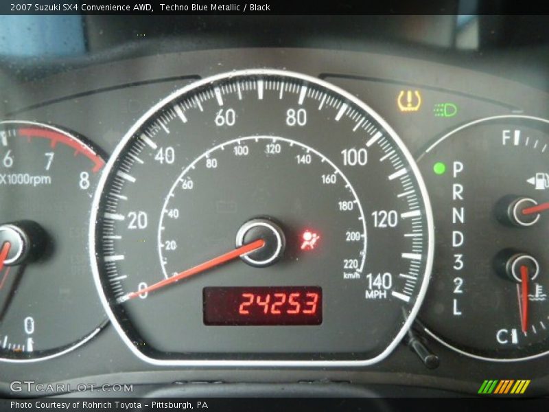 Techno Blue Metallic / Black 2007 Suzuki SX4 Convenience AWD