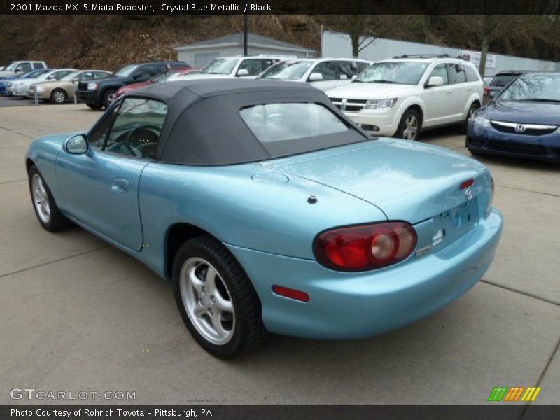 Crystal Blue Metallic / Black 2001 Mazda MX-5 Miata Roadster