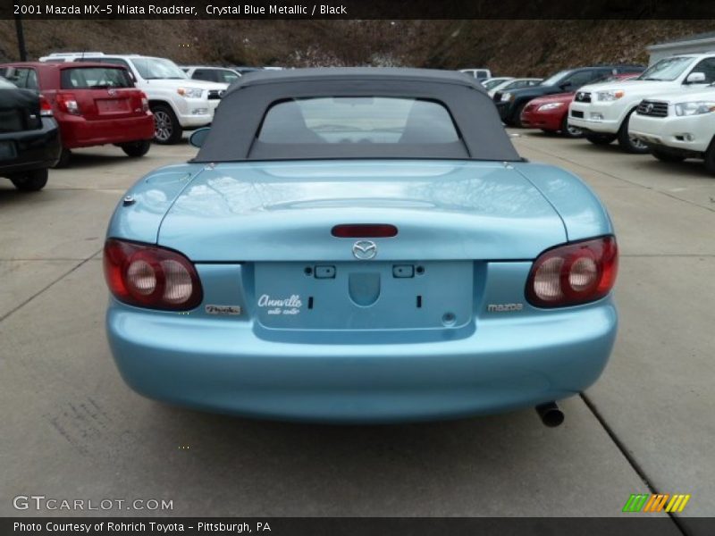 Crystal Blue Metallic / Black 2001 Mazda MX-5 Miata Roadster