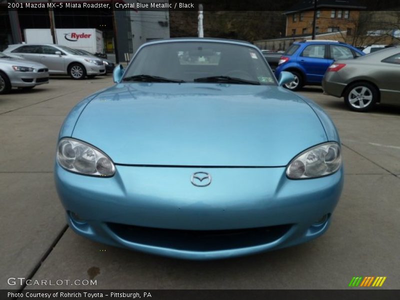 Crystal Blue Metallic / Black 2001 Mazda MX-5 Miata Roadster