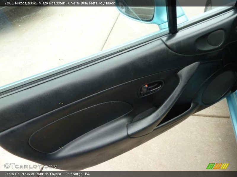 Crystal Blue Metallic / Black 2001 Mazda MX-5 Miata Roadster
