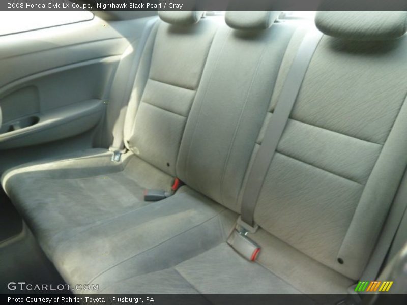 Nighthawk Black Pearl / Gray 2008 Honda Civic LX Coupe