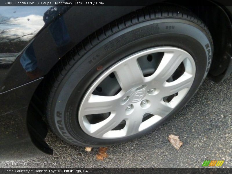 Nighthawk Black Pearl / Gray 2008 Honda Civic LX Coupe