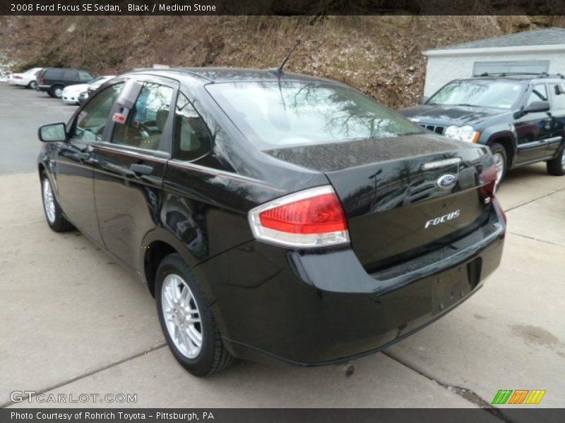 Black / Medium Stone 2008 Ford Focus SE Sedan