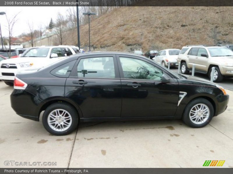Black / Medium Stone 2008 Ford Focus SE Sedan