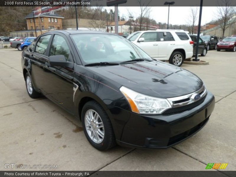 Black / Medium Stone 2008 Ford Focus SE Sedan