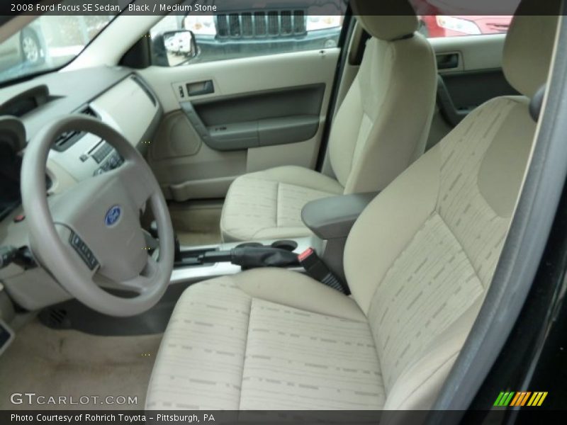 Black / Medium Stone 2008 Ford Focus SE Sedan