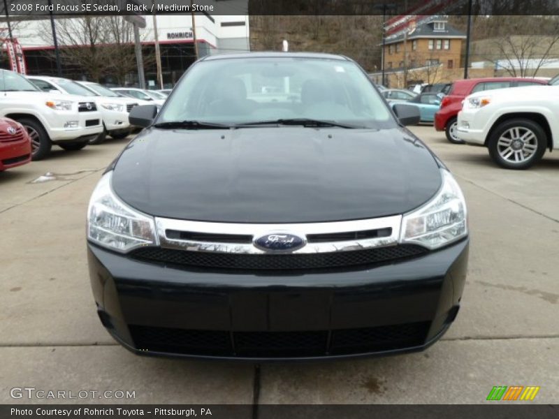 Black / Medium Stone 2008 Ford Focus SE Sedan