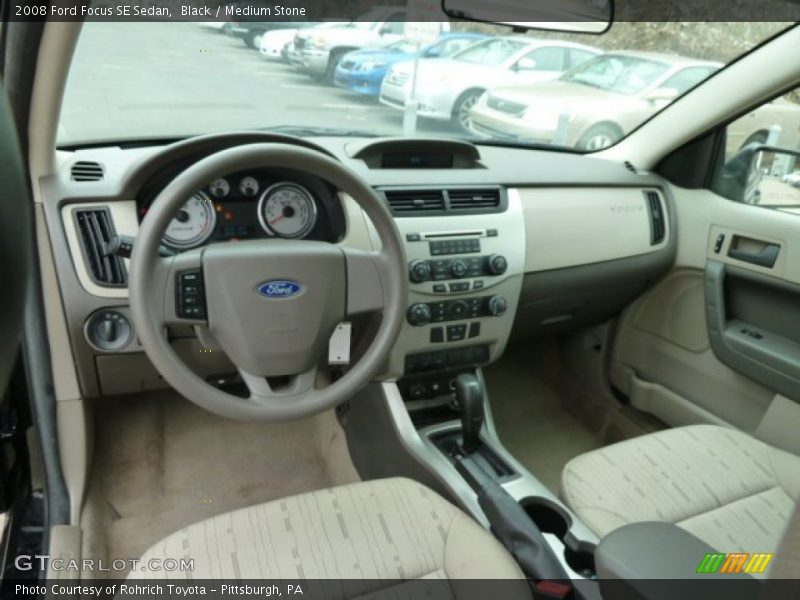 Black / Medium Stone 2008 Ford Focus SE Sedan