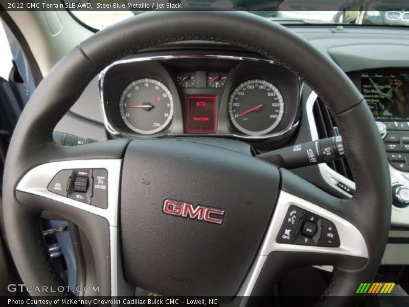 Steel Blue Metallic / Jet Black 2012 GMC Terrain SLE AWD