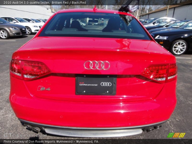 Brilliant Red / Black/Red 2010 Audi S4 3.0 quattro Sedan