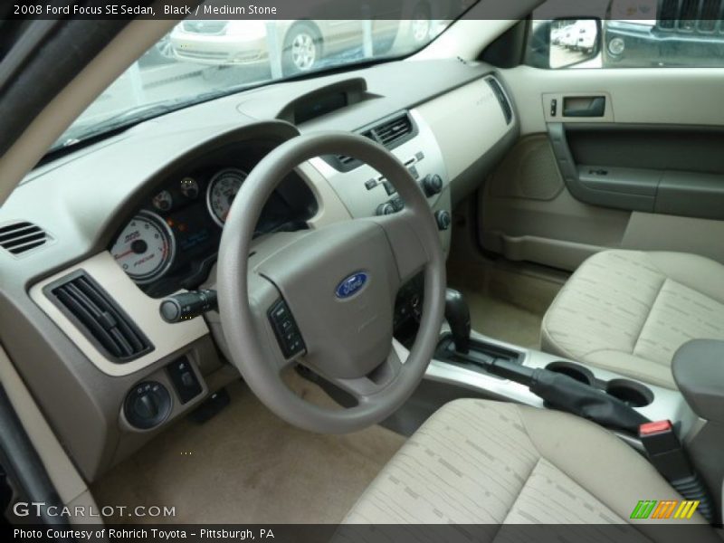 Black / Medium Stone 2008 Ford Focus SE Sedan